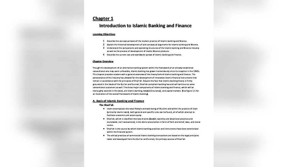 Introduction to Islamic Finance Pdf